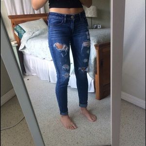 American eagle distressed skinny jean jeggings