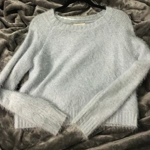 Baby blue fuzzy sweater