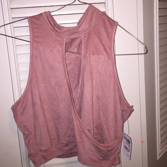 Blush low neck crop
