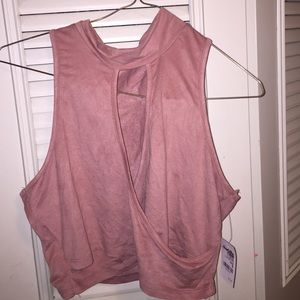 Blush low neck crop