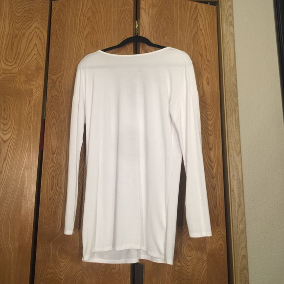 Buckle white drapey top with laceup back. Size xs