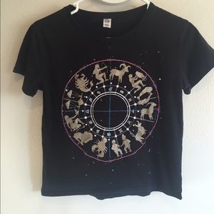 Black Astrological Tee from Wet Seal