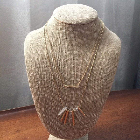 Stella & Dot Rebel Cluster Necklace (Gold)