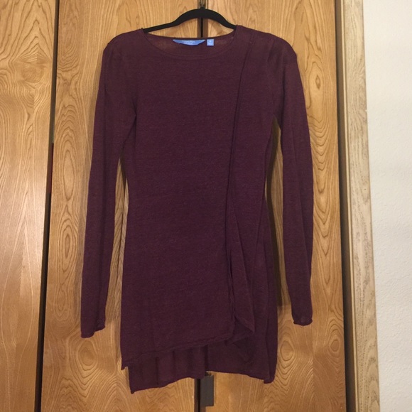 simply Vera wang linen asymmetrical tunic sz m