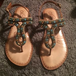 Cute naughty monkey sandals