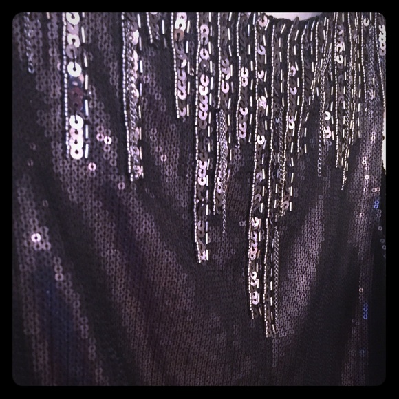 Pepe Jeans Tops - Black sequin Pepe vest