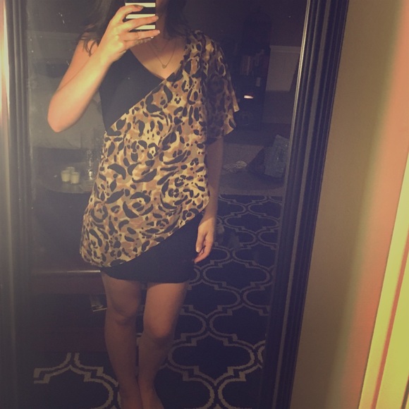 Bebe cheetah cocktail dress with tags