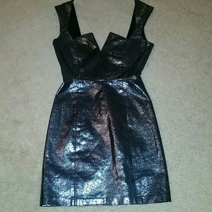 Nasty Gal olive lame' sexy nwot dress