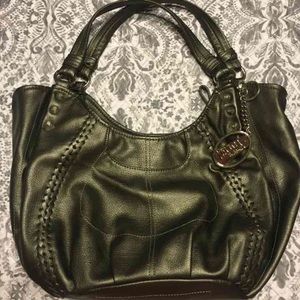 Kathy VanZeeland silver gray hand bag