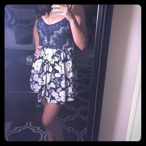 Blue and white flower dress