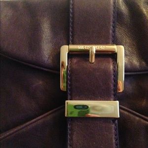 Michael Kors brown leather clutch