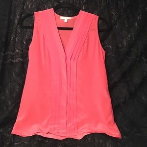 Banana Republic 100% Silk Coral blouse