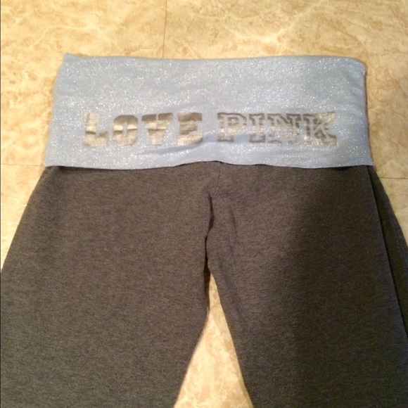 VS PINK HTF grey and blue yoga pants - Picture 2 of 4