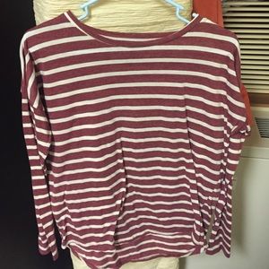 red and white long sleeve