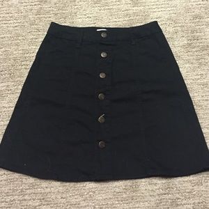 black button up skirt