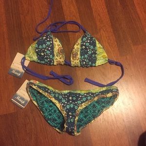 Maaji two piece reversible bikini swimsuit L XL
