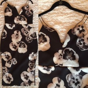 Deep Cut Pansies Dress