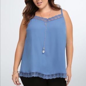 Torrid Size 0 Lace Trim Cami Top