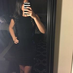 Black bodycon sequin dress