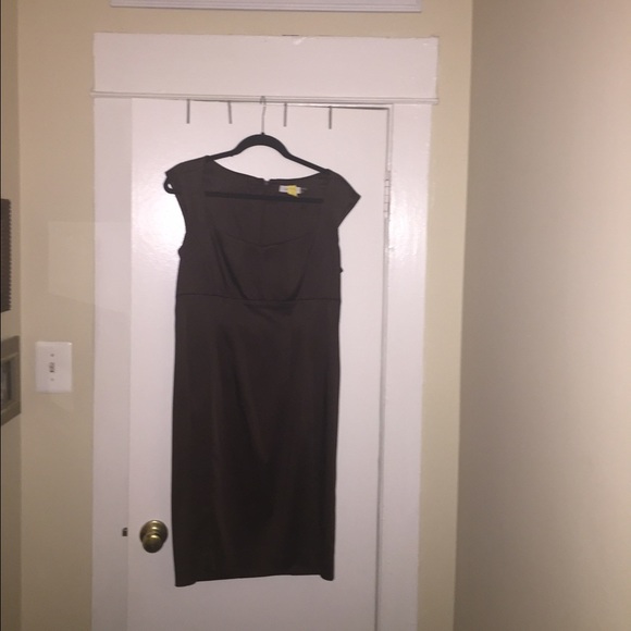 Brown satin cocktail dress