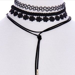4 piece choker necklace set