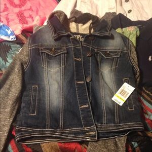 Brand new Jean and hoodie jacket.