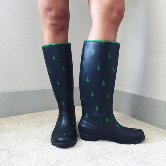 Polo by Ralph Lauren Navy Rain Boot