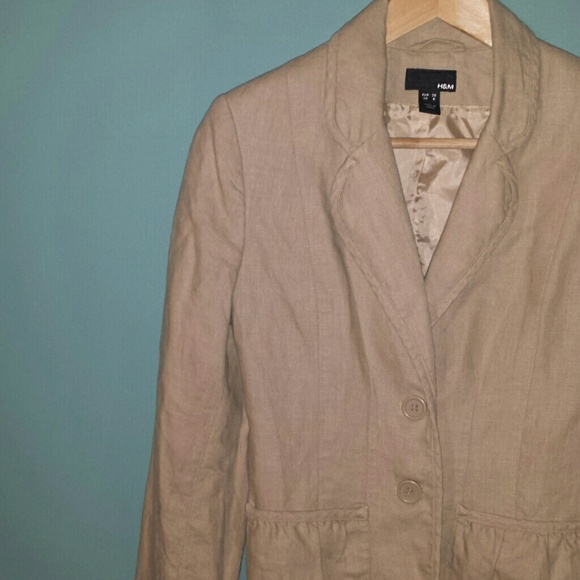 H&M Jackets & Blazers - Tan Linen Blazer - H&M