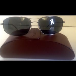 Oliver Peoples Aviator Sunglasses, EUC, in case