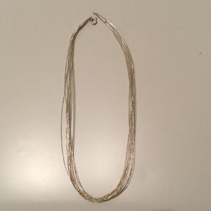 Liquid silver Native American necklace