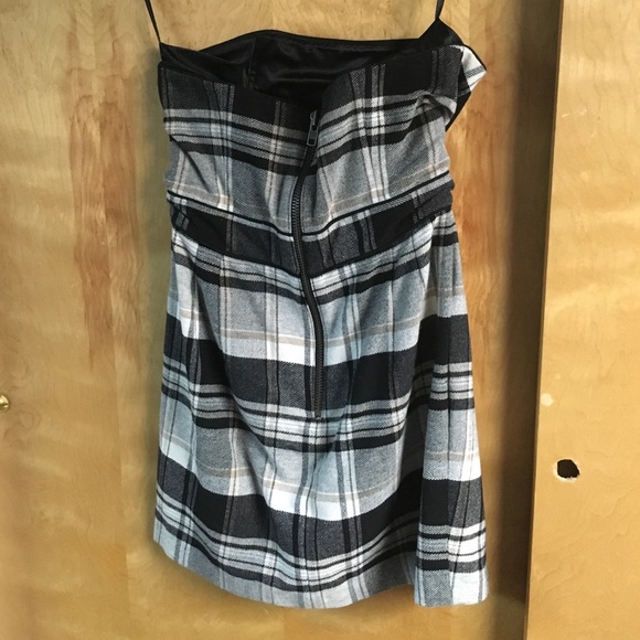French Connection Strapless Wool Plaid Dress - image 2