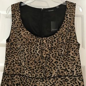 Tahari leopard satin dress