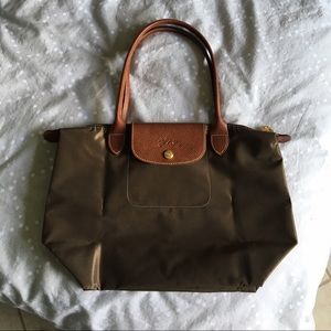 Longchamp NWOT Le Pliage small tote in olive green