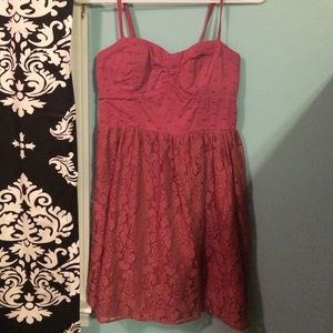 Mini pink floral dress