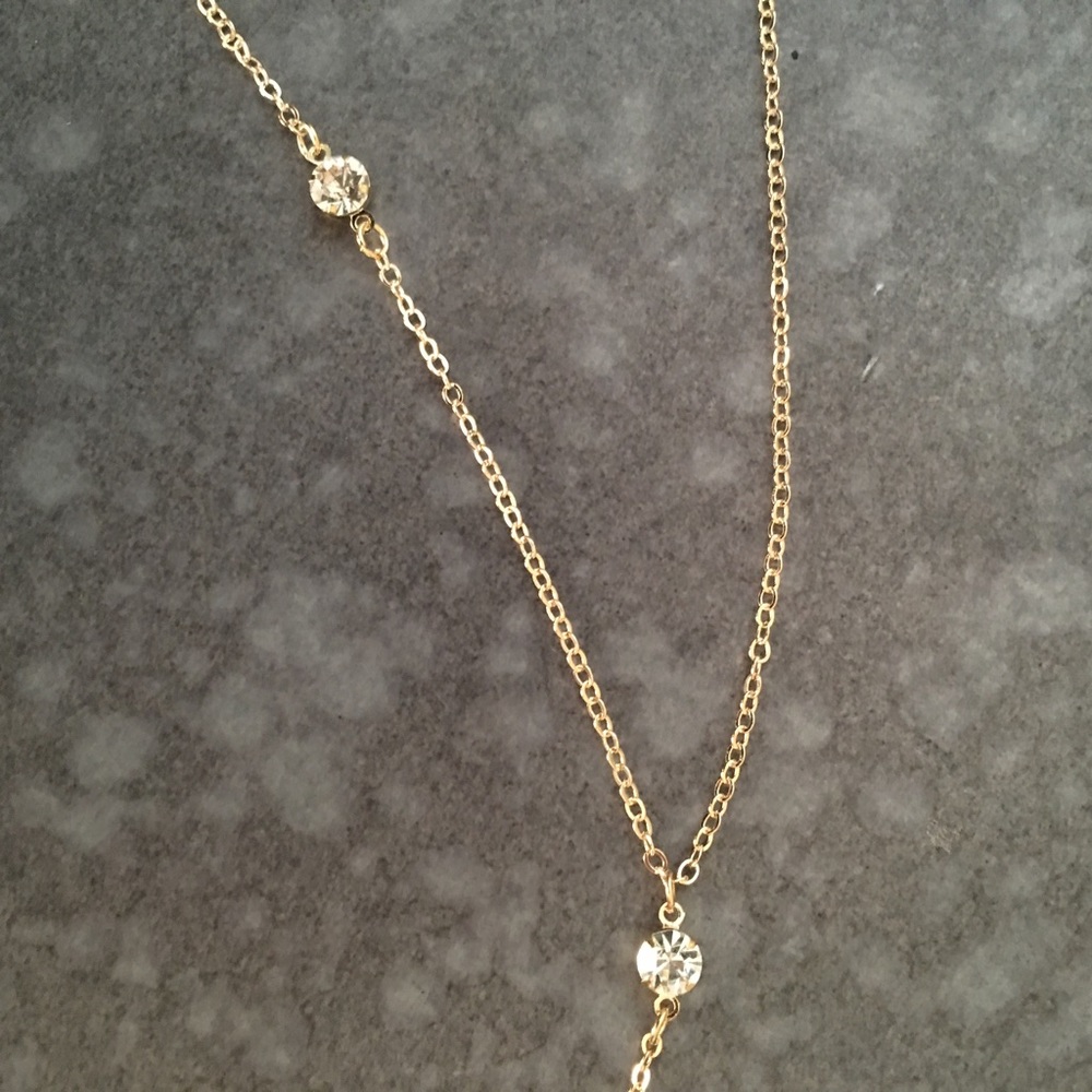 Long Y-Shaped Delicate Dainty Thin Chain Necklace - Picture 7 of 7