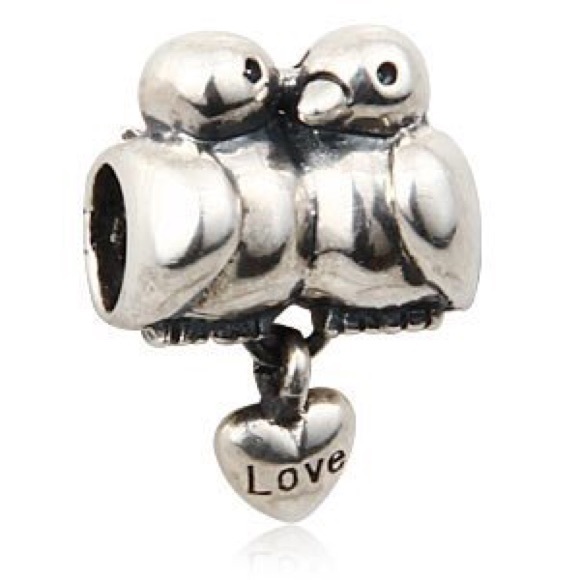 ** RETIRED** pandora charm!!  Love bird charm
