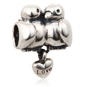 ** RETIRED** pandora charm!!  Love bird charm