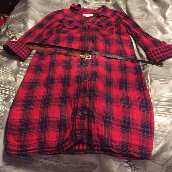 Flannel Maternity Dress