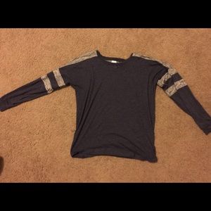 Long sleeve blue and marled VS PINK