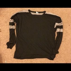 VS PINK black and marled long sleeve