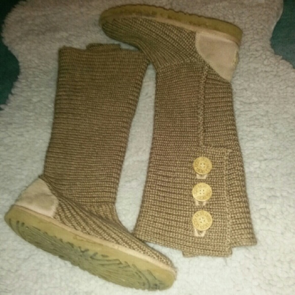 Ugg Classic Cardi Beige Knit Tall Boots