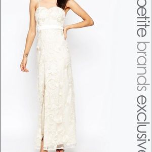 ASOS Chi Chi London Petite 3D Floral Embellished