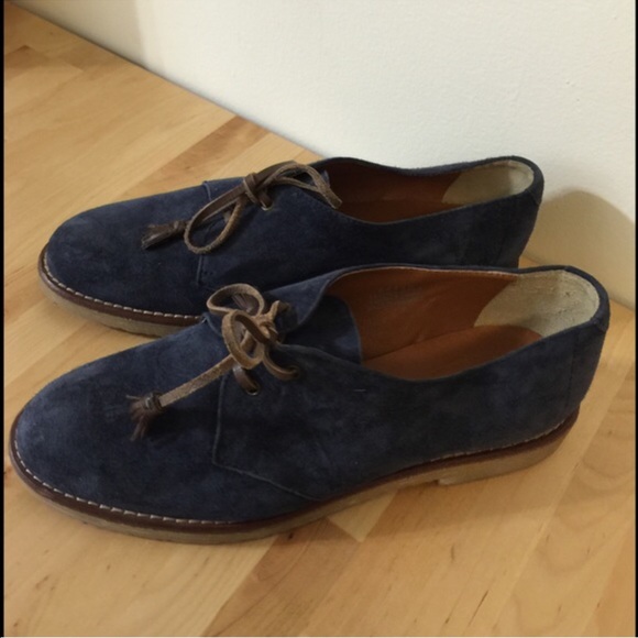 Madewell navy suede oxfords