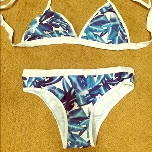 tropical print swim