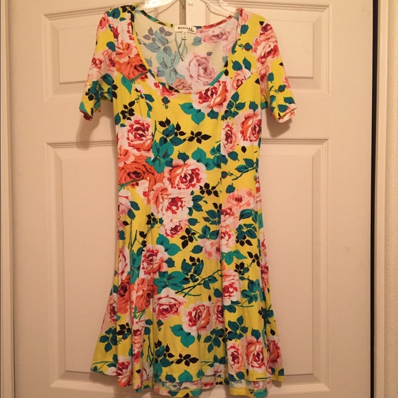 Yellow dress with flowers