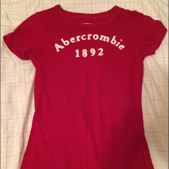 A casual red t-shirt from Abercrombie and Fitch