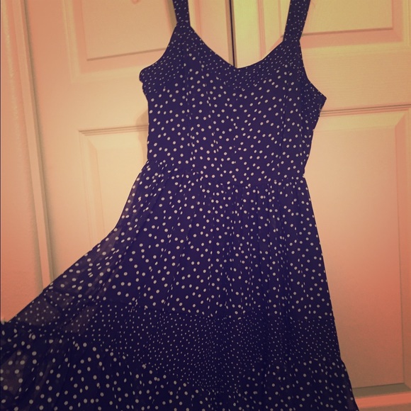 Polka dot blue sweetheart dress. FINAL SALE!!!