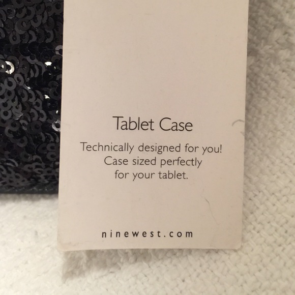 Nine West Tablet Holder Black sequins NWT - Picture 4 of 4