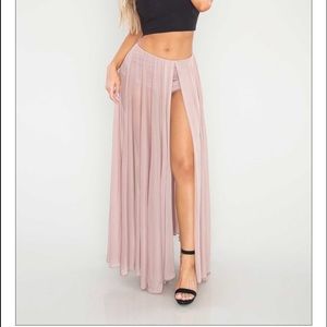 Sheer maxi skirt