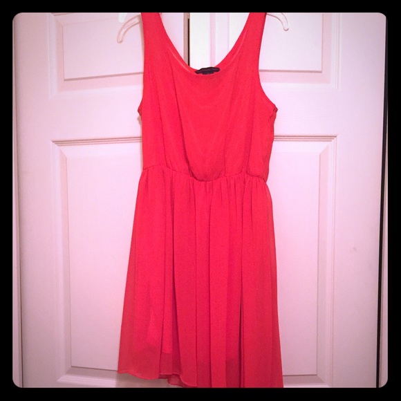 Blood orange pink dress